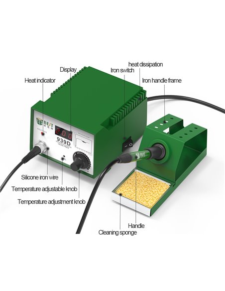 BEST Soldering station BST-939D, 90W, 200-480°C