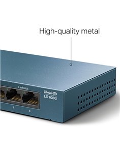 TP-LINK Desktop Switch LS108G, 8-port 10/100/1000Mbps, Ver. 1.0