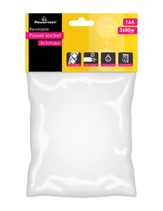 POWERTECH πολύπριζο PT-886, 5x schuko, 16A, χωρίς καλώδιο, λευκό