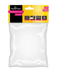 POWERTECH μπαλαντέζα ρεύματος PT-889, 1x schuko, 16A, 5m, λευκή