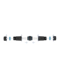 DELOCK αδιάβροχος αμφίδρομος σύνδεσμος RJ45 Cat.6A 86693, μπλε