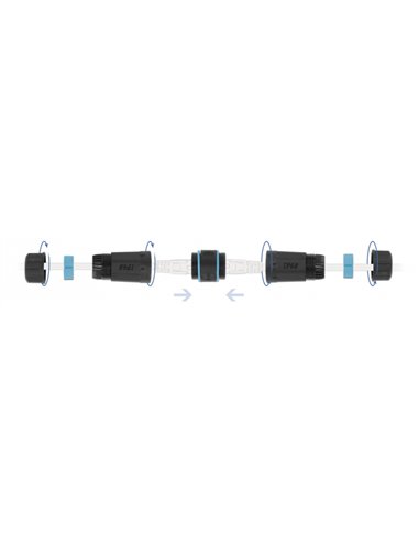 DELOCK αδιάβροχος αμφίδρομος σύνδεσμος RJ45 Cat.6A 86693, μπλε