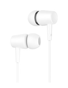 CELEBRAT earphones με μικρόφωνο G13, 3.5mm σύνδεση, Φ10mm, 1.2m, λευκό