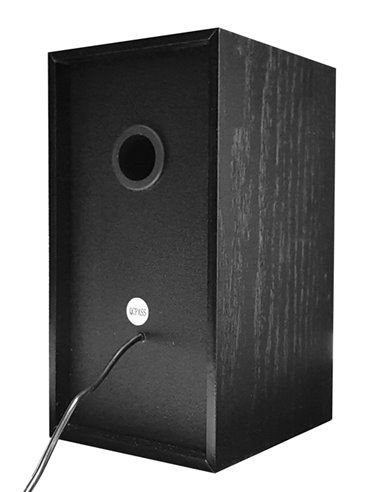 POWERTECH ηχεία Premium sound PT-845 από ξύλο, 2x 3W, 3.5mm, μαύρα