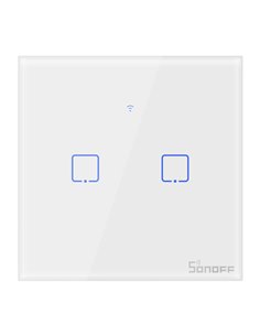 SONOFF smart διακόπτης ΤΧ-T2EU2C, αφής, Wi-Fi, διπλός, λευκός
