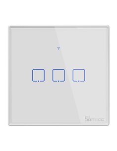 SONOFF smart διακόπτης ΤΧ-T2EU3C, αφής, Wi-Fi, τριπλός, λευκός