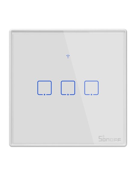 SONOFF smart διακόπτης ΤΧ-T2EU3C, αφής, Wi-Fi, τριπλός, λευκός