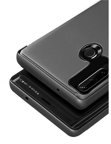 POWERTECH θήκη Clear view MOB-1517, Huawei Y6p, μαύρη