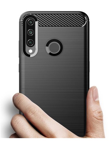 POWERTECH Θήκη Carbon Flex MOB-1524, Huawei Y6p, μαύρη