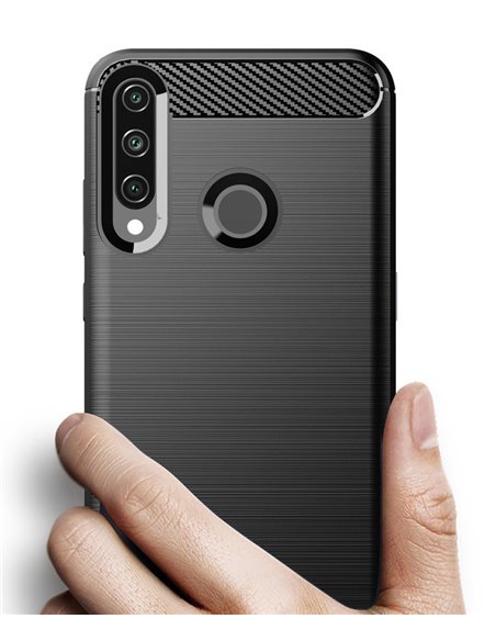 POWERTECH Θήκη Carbon Flex MOB-1524, Huawei Y6p, μαύρη