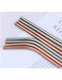 Σετ μεταλλικά καλαμάκια & βουρτσάκι καθαρισμού CLN-0021, 9τμχ