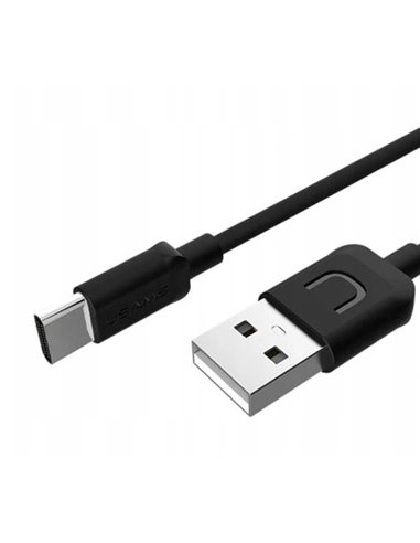 USAMS καλώδιο USB σε USB-C US-SJ099 U-Turn, 2.1A, 1m, μαύρο
