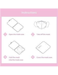 Αντιβακτηριδιακή θήκη για μάσκα CLN-0037, αδιάβροχη, ροζ