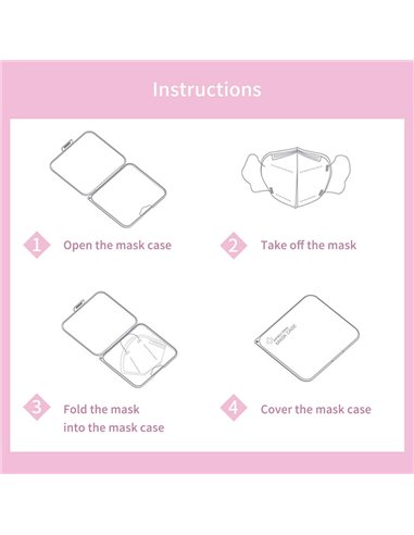 Αντιβακτηριδιακή θήκη για μάσκα CLN-0037, αδιάβροχη, ροζ