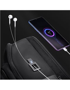 ARCTIC HUNTER τσάντα πλάτης B00403 με θήκη laptop 15.6", USB, 19L, γκρι