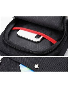 ARCTIC HUNTER τσάντα ώμου K00063 με θήκη tablet, 4L, μαύρη