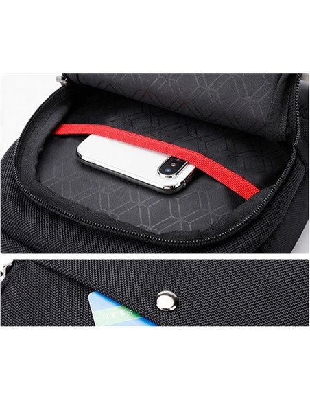 ARCTIC HUNTER τσάντα ώμου K00063 με θήκη tablet, 4L, μαύρη