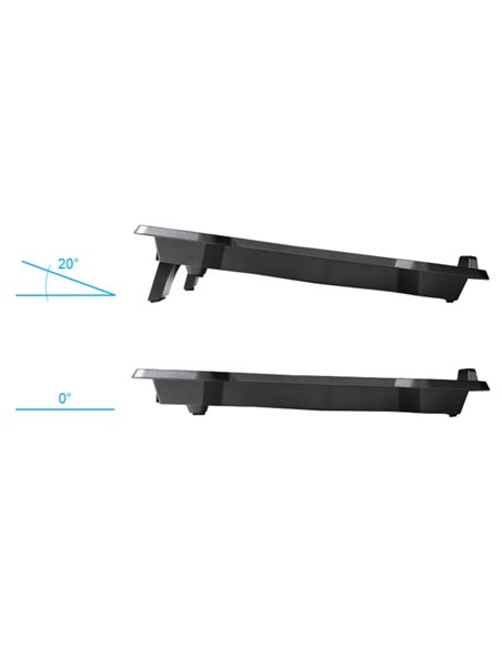 POWERTECH Βάση & ψύξη laptop PT-930, έως 15.6", 2x 125mm fan, LED, μαύρο