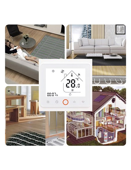 Θερμοστάτης αερίου BHT-002-GC, χωνευτός, λευκός