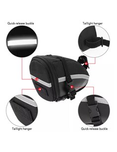 Τσαντάκι σέλας ποδηλάτου BIKE-0005, μαύρο