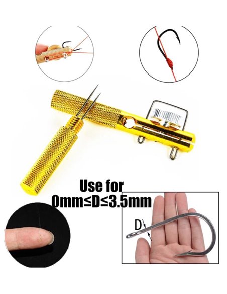 POWERTECH εργαλείο πλεξίματος γάντζου ψαρέματος FISH-0015, χρυσό