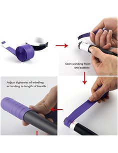 POWERTECH αντιολισθητική ταινία για καλάμι ψαρέματος FISH-0001, μαύρη