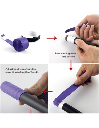 POWERTECH αντιολισθητική ταινία για καλάμι ψαρέματος FISH-0001, μαύρη