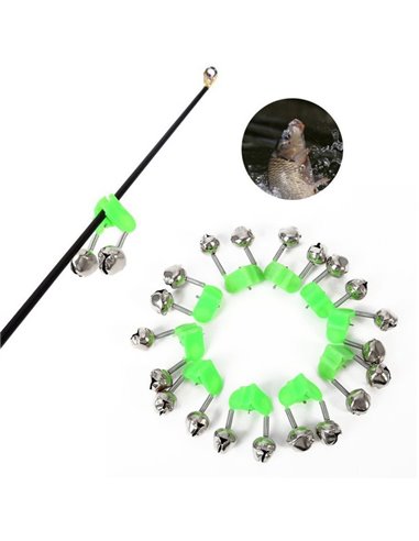 POWERTECH συναγερμός για καλάμι ψαρέματος FISH-0002, πράσινο, 5τμχ