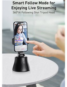 BASEUS smart βάση για smartphone με tracking, SUYT-B01, μαύρη