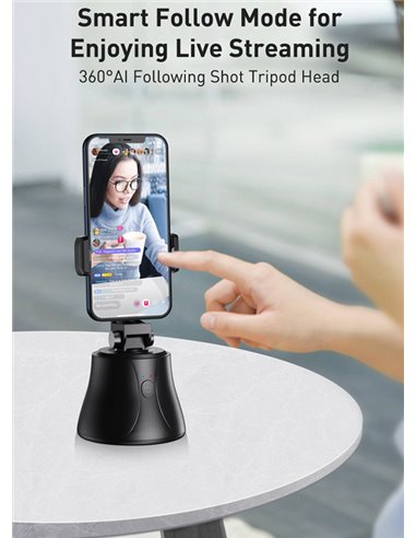 BASEUS smart βάση για smartphone με tracking, SUYT-B01, μαύρη