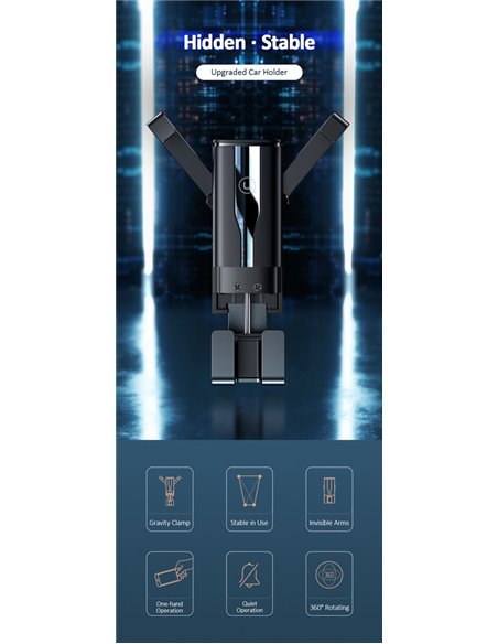 USAMS βάση smartphone για αυτοκίνητο US-ZJ058, μαύρη