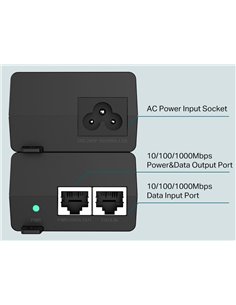 TP-LINK Gibagit PoE+ Injector TL-POE160S, 802.3af/at