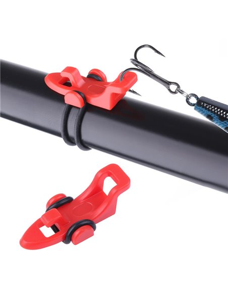 POWERTECH βάση για αγκίστρι ψαρέματος FISH-0026, 3 δαχτυλίδια, κόκκινο