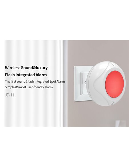 WOLF GUARD ασύρματη σειρήνα εσωτερικού χώρου JD-11, ηχητική και οπτική