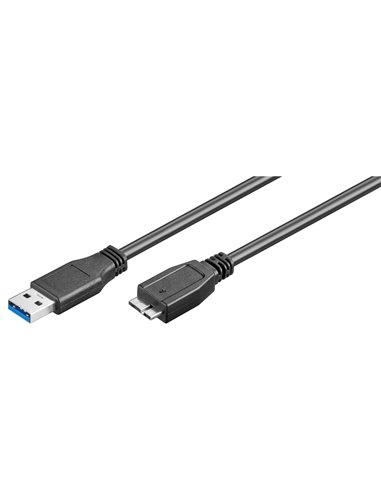 GOOBAY καλώδιο USB 3.0 σε USB 3.0 micro Τype B 95026, 1.8m, μαύρο