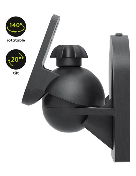 GOOBAY επιτοίχια βάση ηχείων 49393, έως 3.5kg, μαύρο