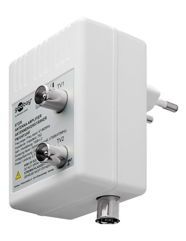 GOOBAY ενισχυτής κεραίας 67226, 2 συσκευές, DVB-T DVB-T2 DVB-C, λευκός