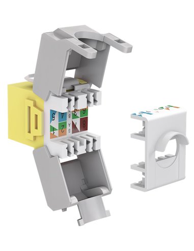 GOOBAY Keystone module RJ45 CAT 6A 90691, UTP, κίτρινο