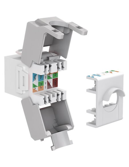 GOOBAY Keystone module RJ45 CAT 6A 90867, UTP, λευκό