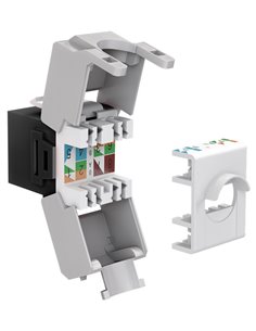 GOOBAY Keystone module RJ45 CAT 6A 90692, UTP, μαύρο