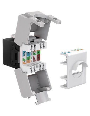 GOOBAY Keystone module RJ45 CAT 6A 90692, UTP, μαύρο