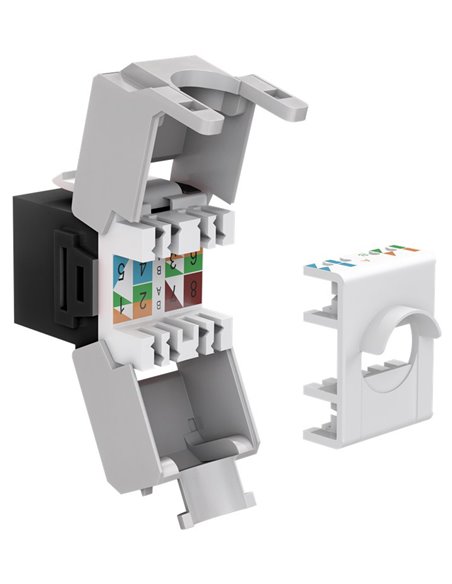 GOOBAY Keystone module RJ45 CAT 6A 90692, UTP, μαύρο