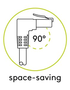 GOOBAY καλώδιο δικτύου 51517, CAT 6 U/UTP, γωνιακό, CCA, 3m, μαύρο