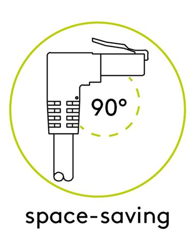 GOOBAY καλώδιο δικτύου 51517, CAT 6 U/UTP, γωνιακό, CCA, 3m, μαύρο