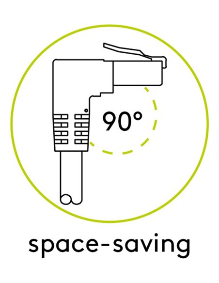 GOOBAY καλώδιο δικτύου 51517, CAT 6 U/UTP, γωνιακό, CCA, 3m, μαύρο