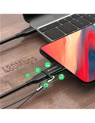 CABLETIME αντάπτορας USB Type-C σε USB Micro CMBF, μαύρος