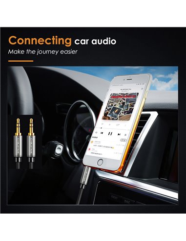 CABLETIME καλώδιο ήχου 3.5mm CT-P11GN, AUX, 3m, μαύρο