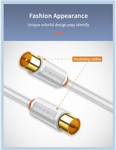 CABLETIME καλώδιο κεραίας CT-AV101, 75OHM, 2m, λευκό