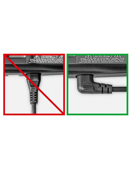 GOOBAY καλώδιο τροφοδοσίας Euro 97354, γωνιακό, 2x0.75 mm², 3m, μαύρο