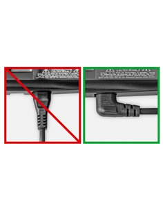 GOOBAY καλώδιο τροφοδοσίας Euro 97346, γωνιακό, 2x0.75 mm², 1m, μαύρο